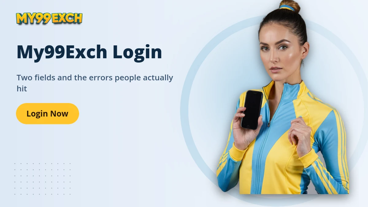 My99Exch Login — My99Exch banner: Two fields and the errors people actually hit